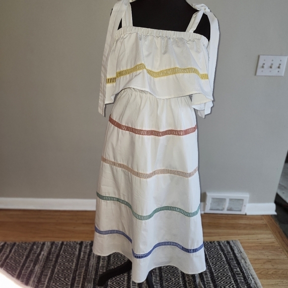 English factory Colorful Striped Dress With pockets - Picture 1 of 2